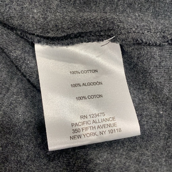 Ellen Tracy Gray Long Sleeve V Neck Tee - Picture 5 of 8